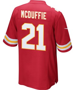 Trent McDuffie 21 Kansas City Chiefs Super Bowl LVII Champions 3 Stars Men Game Jersey - Red