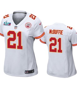 Trent McDuffie 21 Kansas City Chiefs Super Bowl LVII Game Jersey - Women White