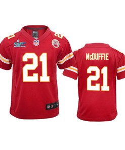 Trent McDuffie 21 Kansas City Chiefs Super Bowl LVII Game Jersey - Youth Red