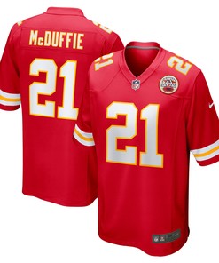 Trent Mcduffie Kansas City Chiefs Game Player Jersey - Red Nfl