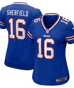 Trent Sherfield 16 Buffalo Bills Women's Game Player Jersey - Royal