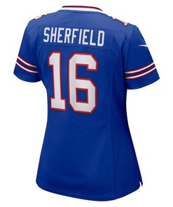 Trent Sherfield 16 Buffalo Bills Women's Game Player Jersey - Royal