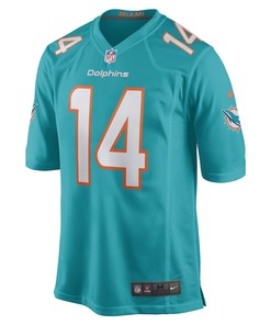 Trent Sherfield Miami Dolphins Game Player Jersey - Aqua