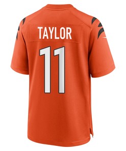 Trent Taylor 11 Cincinnati Bengals Super Bowl LVII Champions Men Alternate Game Jersey - Orange