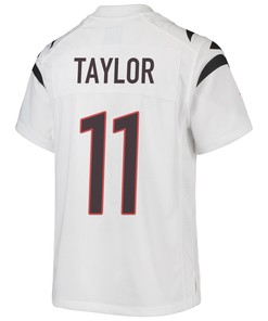 Trent Taylor 11 Cincinnati Bengals Super Bowl LVII Champions Youth Game Jersey - White