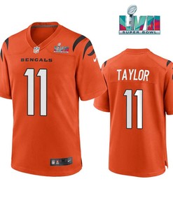 Trent Taylor 11 Cincinnati Bengals Super Bowl LVII Men Game Jersey