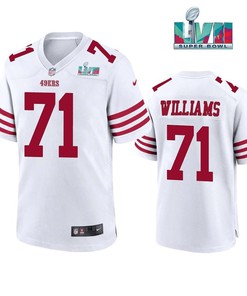 Trent Williams 71 San Francisco 49Ers Super Bowl LVII Men Game Jersey- White