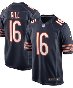 Trenton Gill Chicago Bears Game Player Jersey - Navy