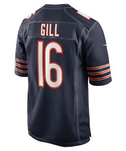 Trenton Gill Chicago Bears Game Player Jersey - Navy