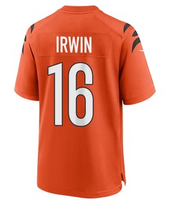 Trenton Irwin 16 Cincinnati Bengals Super Bowl LVII Champions Men Alternate Game Jersey - Orange