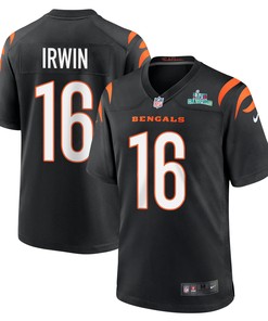 Trenton Irwin 16 Cincinnati Bengals Super Bowl LVII Champions Men Game Jersey - Black