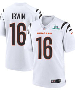Trenton Irwin 16 Cincinnati Bengals Super Bowl LVII Champions Men Game Jersey - White
