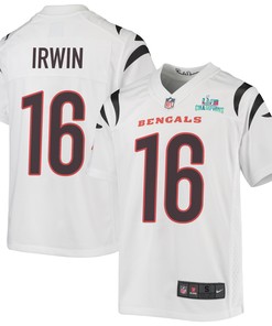 Trenton Irwin 16 Cincinnati Bengals Super Bowl LVII Champions Youth Game Jersey - White