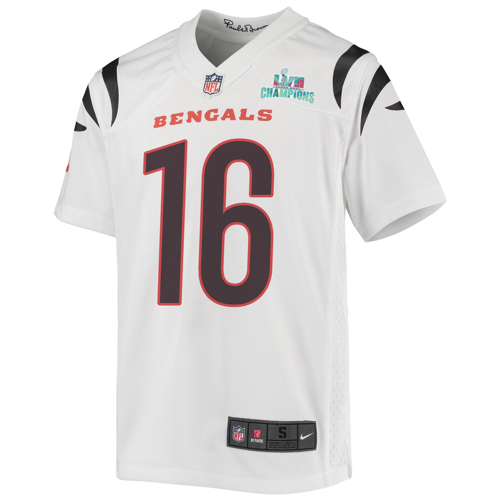 Trenton Irwin 16 Cincinnati Bengals Super Bowl LVII Champions Youth Game Jersey - White