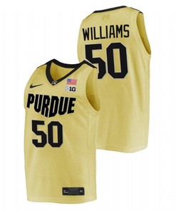 Trevion Williams 50 Gold Purdue Boilermakers 2023 Top overall seed College Basketball Jersey