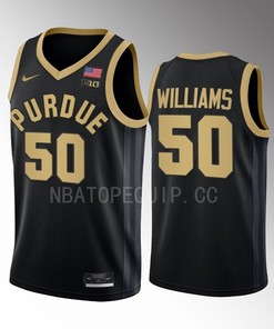 Trevion Williams 50 Purdue Boilermakers 2022-23 Uniform Jersey College Basketball Black