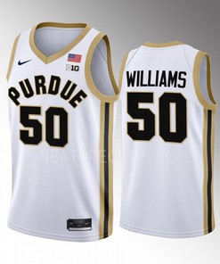 Trevion Williams 50 Purdue Boilermakers Uniform Jersey 2022-23 College Basketball White