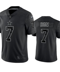 Trevon Diggs 7 Dallas Cowboys Black Reflective Limited Jersey - Men