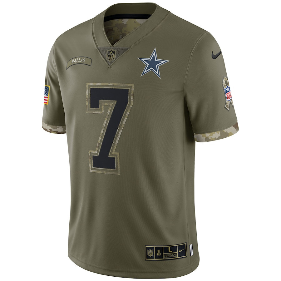 Trevon Diggs Dallas Cowboys 2022 Salute To Service Limited Jersey - Olive
