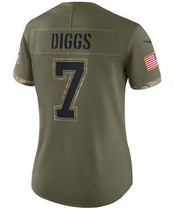 Trevon Diggs Dallas Cowboys Women's 2022 Salute To Service Limited Jersey - Olive