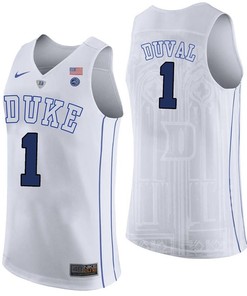 Trevon Duval 1 Duke Blue Devils College Basketball Player Performance Men Jersey - White