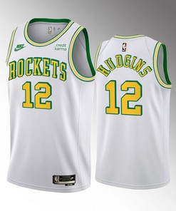 Trevor Hudgins 12 Houston Rockets White Classic Edition Jersey 2022-23 Swingman