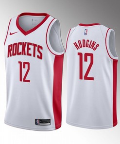 Trevor Hudgins 12 Houston Rockets White Jersey 2022-23 Association Edition Swingman