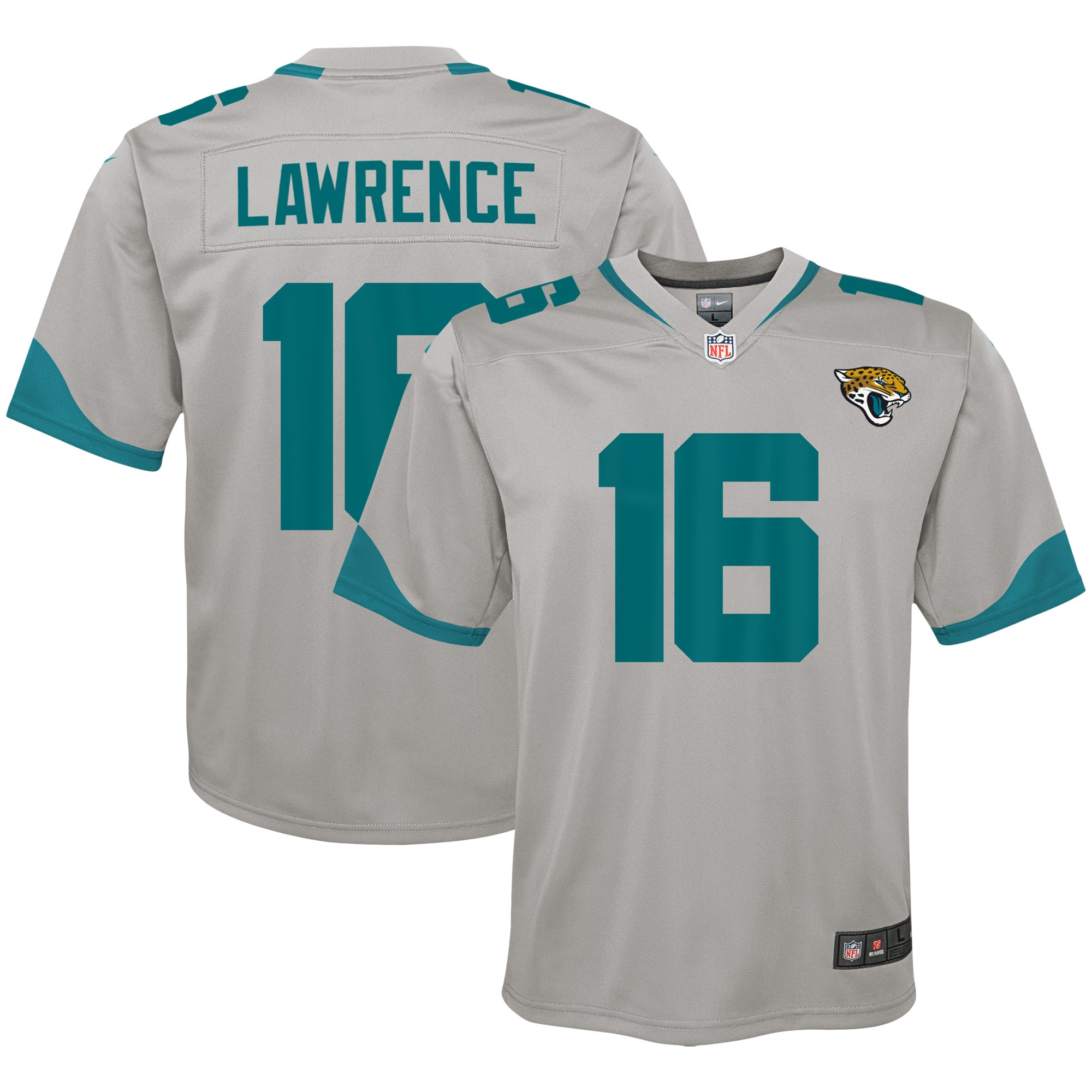 Trevor Lawrence Jacksonville Jaguars Inverted Team Game Jersey - Silver Nfl