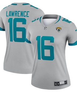 Trevor Lawrence Jacksonville Jaguars Womens Inverted Legend Jersey - Silver Nfl