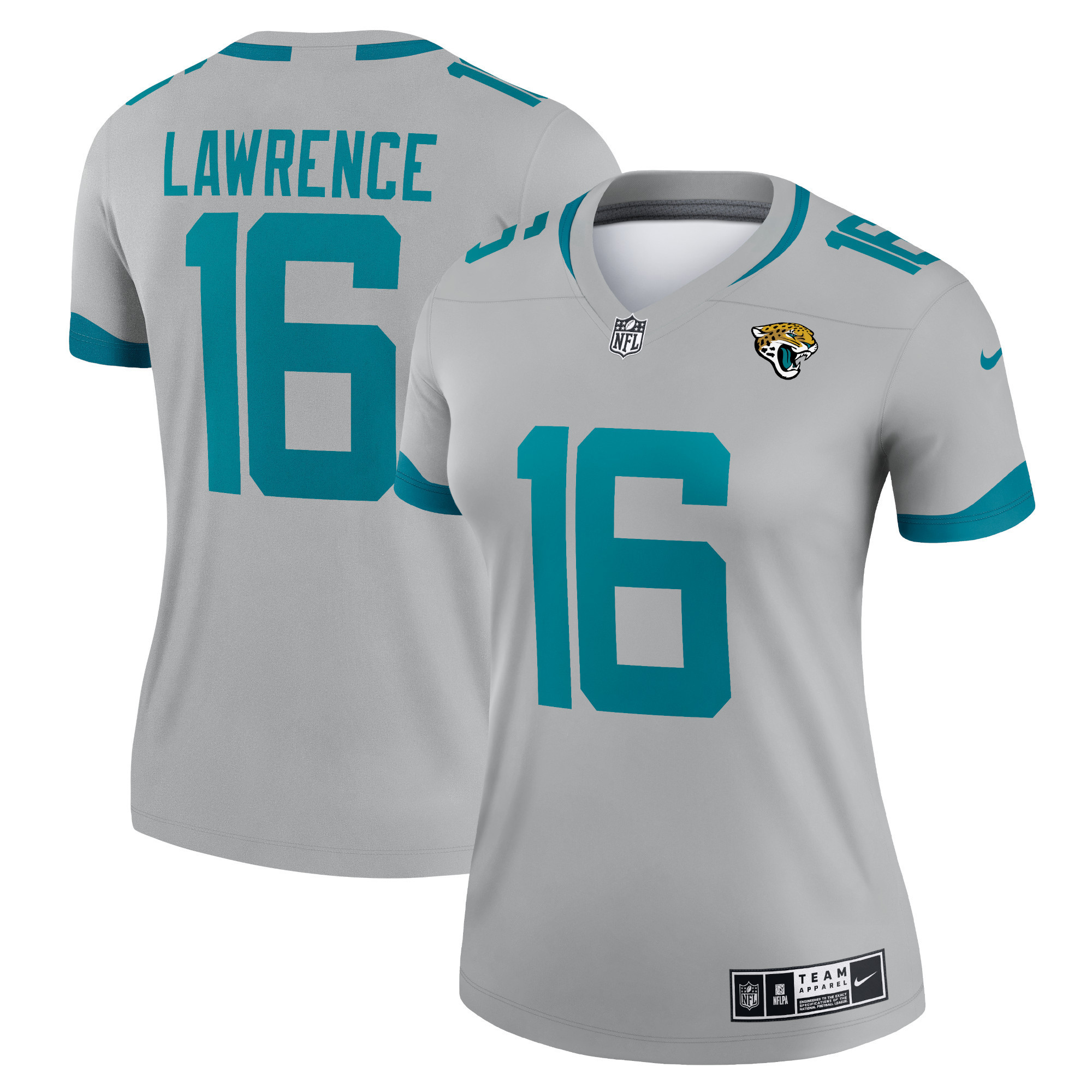Trevor Lawrence Jacksonville Jaguars Womens Inverted Legend Jersey - Silver Nfl