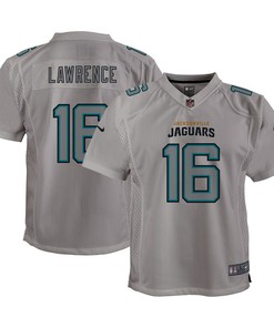 Trevor Lawrence Jacksonville Jaguars Youth Atmosphere Game Jersey - Gray