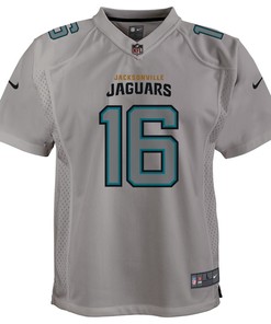 Trevor Lawrence Jacksonville Jaguars Youth Atmosphere Game Jersey - Gray