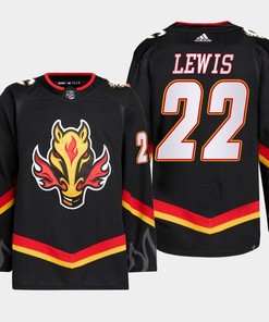 Trevor Lewis 22 Calgary Flames Black Jersey 2022-23 Blasty Alternate Primegreen