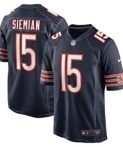 Trevor Siemian Chicago Bears Game Player Jersey - Navy