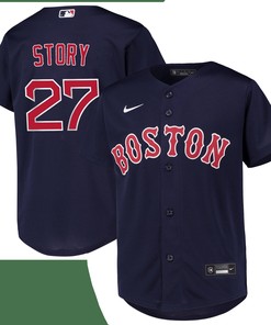 Trevor Story 27 Boston Red Sox Alternate Player Men Jersey - Navy Jersey