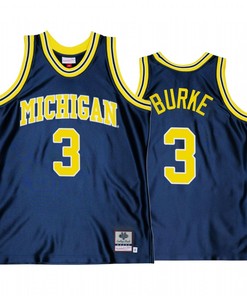 Trey Burke 3 Michigan Wolverines Navy Jersey Throwback Alumni Basketball