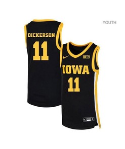 Trey Dickerson 11 Iowa Hawkeyes Elite Basketball Youth Jersey - Black