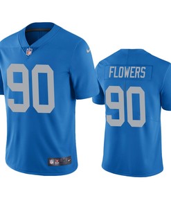 Trey Flowers Detroit Lions Blue Vapor Limited Jersey