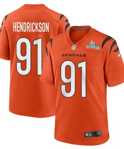 Trey Hendrickson 91 Cincinnati Bengals Super Bowl LVII Champions Men Alternate Game Jersey - Orange