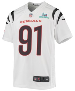 Trey Hendrickson 91 Cincinnati Bengals Super Bowl LVII Champions Youth Game Jersey - White