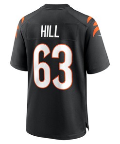Trey Hill 63 Cincinnati Bengals Game Jersey - Black
