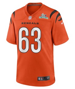 Trey Hill 63 Cincinnati Bengals Super Bowl LVII Champions Men Alternate Game Jersey - Orange