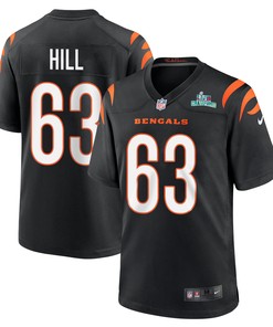 Trey Hill 63 Cincinnati Bengals Super Bowl LVII Champions Men Game Jersey - Black