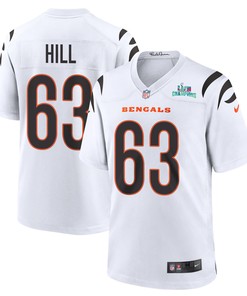 Trey Hill 63 Cincinnati Bengals Super Bowl LVII Champions Men Game Jersey - White