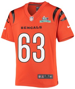 Trey Hill 63 Cincinnati Bengals Super Bowl LVII Champions Youth Alternate Game Jersey - Black