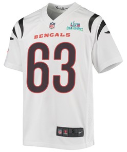 Trey Hill 63 Cincinnati Bengals Super Bowl LVII Champions Youth Game Jersey - White