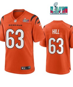 Trey Hill 63 Cincinnati Bengals Super Bowl LVII Men Game Jersey