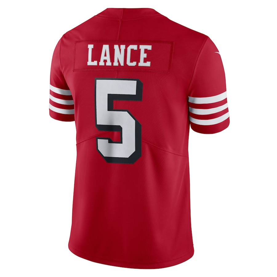 Trey Lance 5 San Francisco 49ers Alternate Vapor Limited Jersey - Scarlet