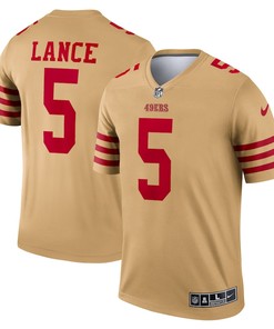 Trey Lance 5 San Francisco 49ers Inverted Legend Jersey - Gold