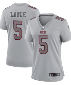 Trey Lance 5 San Francisco 49ers Women's Atmosphere Fashion Game Jersey - Gray